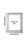 Cream Photo Frame with Glossy Finish – Modern Tabletop & Wall Mount Picture Frame with Glass Front (Empty Frame)
