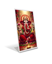 Car Desk/Table Top Lord Ganesha Acrylic L-Style Photo Stand - 2.5x3.5 Inches, Compact And Stylish Spiritual Display (F6657)