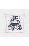 Home Beautiful White Polyester Cushion