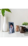 Car Desk/Table Top Oshoo Acrylic L-Style Photo Stand - 2.5x3.5 Inches, Compact And Stylish Spiritual Display (F6698)