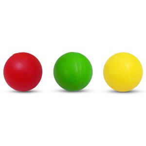Hi Tech Sales Multicolor Plastic Cricket Balls | Lightweight and Durable Practice Balls for Kids and Adults | Indoor & Outdoor Play (Yellow, Red, Green) (Medium, 6, Count)