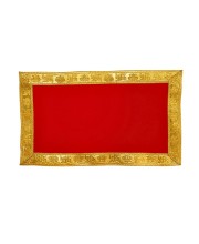Velvet Pooja Cloth | Bhakti Lehar, Plain Altar Cloth for God Idols, Home Mandir, Temple and Pooja Ghar (10X6)
