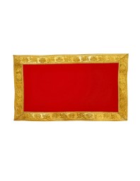 Velvet Pooja Cloth | Bhakti Lehar, Plain Altar Cloth for God Idols, Home Mandir, Temple and Pooja Ghar (10X6)