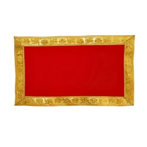 Velvet Pooja Cloth | Bhakti Lehar, Plain Altar Cloth for God Idols, Home Mandir, Temple and Pooja Ghar (10X6) Velvet Pooja Cloth | Bhakti Lehar, Plain Altar Cloth for God Idols, Home Mandir, Temple and Pooja Ghar (10X6)