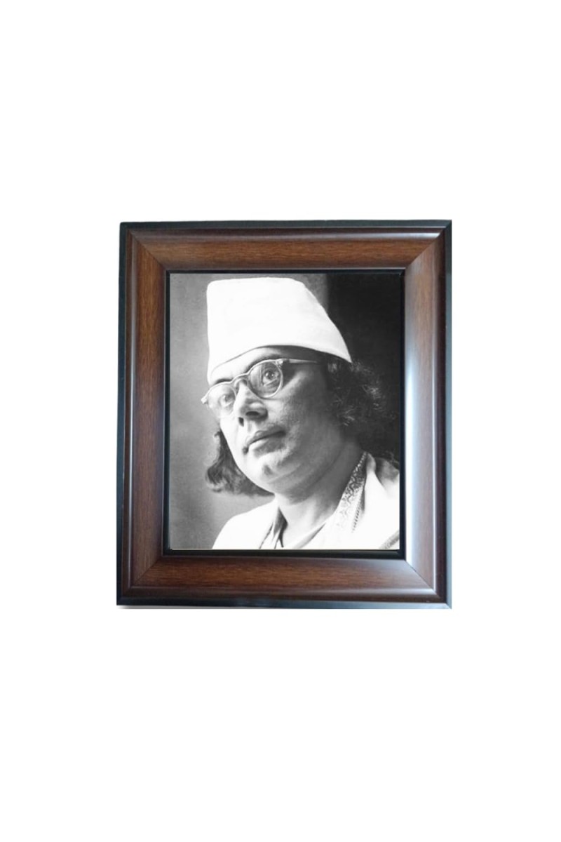 Hi Tech Sales Kazi Nazrul Islam Polystyrene Photo Frame for Wall Decor Home, Office, and Temple - Printed Photo, Pack of 1