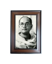Hi Tech Sales Subhas Chandra Bose Polystyrene Photo Frame for Wall Decor Home, Office, and Temple - Printed Photo, Pack of 1