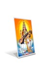 Car Desk/Table Top Maa Saraswati Acrylic L-Style Photo Stand - 5x7 Inches, Compact And Stylish Spiritual Display (F6700)