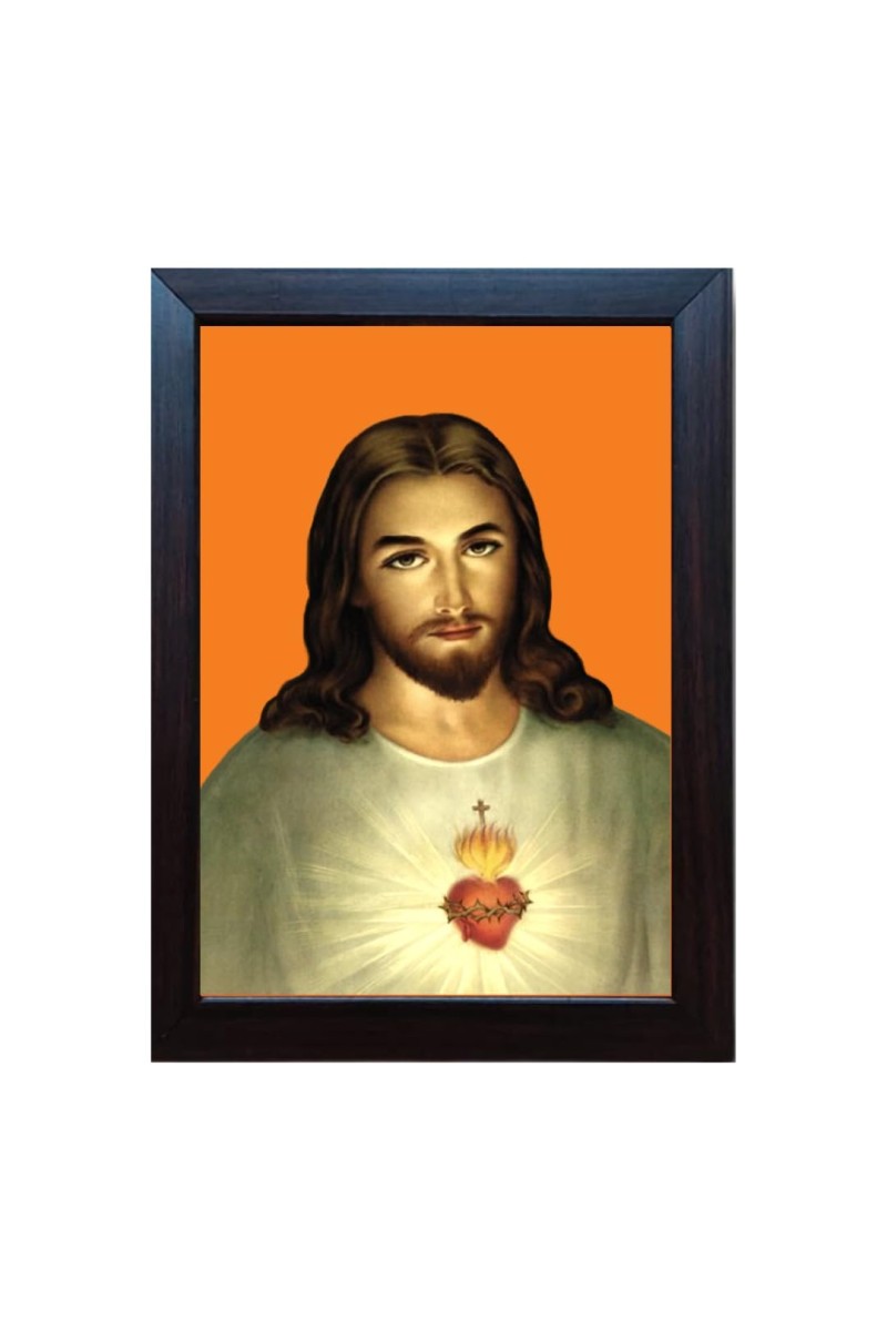 Hitech Lord Jesus Christ Laminated photo frame for Christmas, X-mas, table, Study & living room, gifts (Pvc Frame and Front face - Glass, 8 x 6 inch)