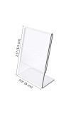 HiTechMart 2.5x3.5 Inch Acrylic L-Shaped Paramahansa Yogananda Photo Frame Stand – Small Picture Frame for Car Dashboard, Desk, Office – Clear Acrylic Frame (6.5x9 cm)