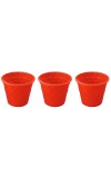 HiTechMart Small Flower Pots (5''H x 6''W) – Decorative Planters for Indoor & Outdoor Plants, Succulents, and Herbs (3)