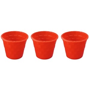 HiTechMart Small Flower Pots (5''H x 6''W) – Decorative Planters for Indoor & Outdoor Plants, Succulents, and Herbs (3)