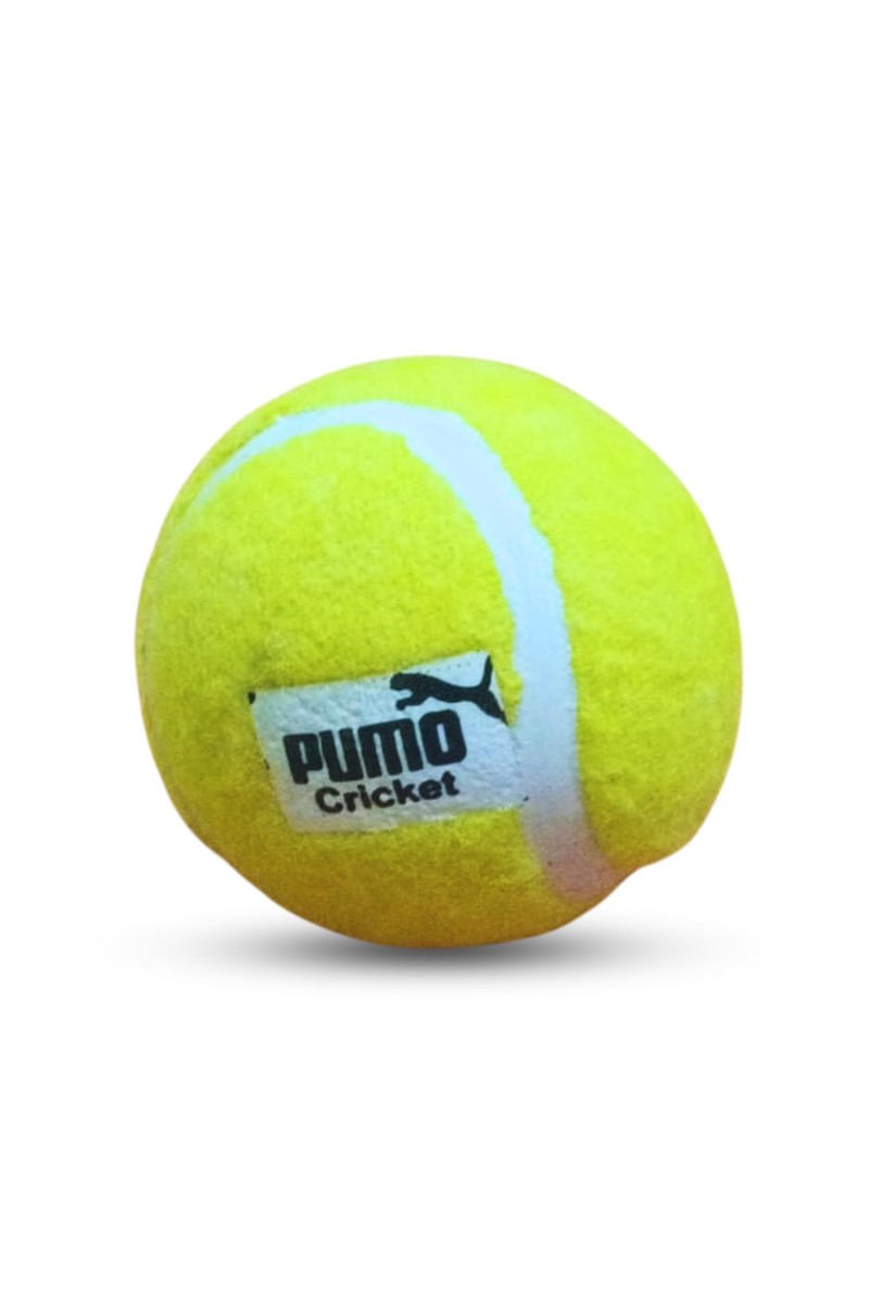 Hitech Sales - Pumo Cricket Tennis Ball | Lightweight Yellow Tennis Ball for Cricket Practice & Play | Durable and High Bounce Ball for Indoor & Outdoor Use (Medium, 1, Count)