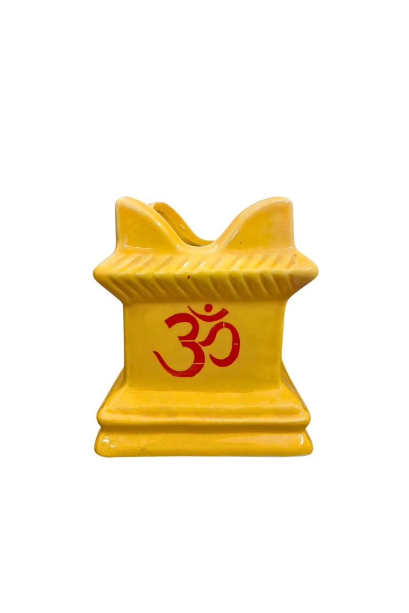 Tulsi Tree Planter Pot Indoor Outdoor Sacred Basil Plant Holder Decorative Eco-Friendly Durable Lightweight (Yellow)