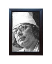 Hitech Kazi Nazrul Islam Laminated Photo Frame for Table, Study & Living Room, Gifts (PVC Frame and Front face - Glass, 8 x 6 inch)