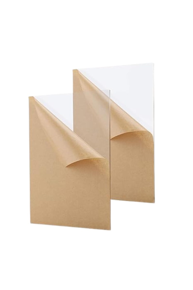 HiTechMart Acrylic Sheet 3mm Clear – Transparent Acrylic Glass Sheet for Painting, Art & Craft, DIY Projects, Signage, Office, Wedding Decorations, Photo Frames, School Use (4x6 inch - Pack of 1)