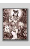 Hi Tech Sales Sri Krishna wood laminater Photo for wall hanging/gift/temple/puja room/home decor