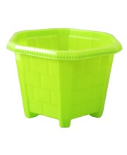 Small Flower Pots (5 H x 6 W) - Decorative Planters for Indoor & Outdoor Use - Perfect for Succulents, Herbs, and Small Plants (Pack of 1) (Green)