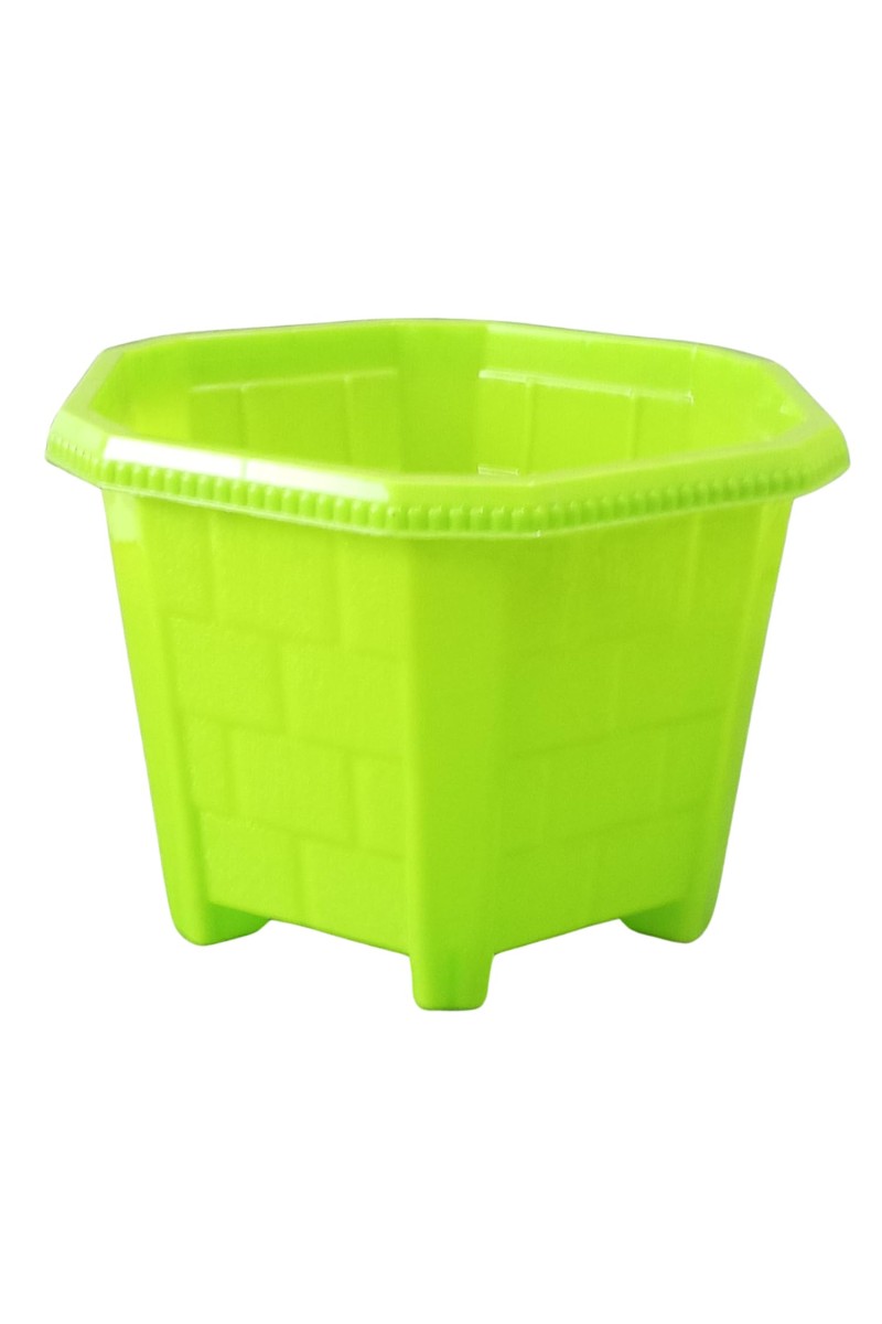 Small Flower Pots (5 H x 6 W) - Decorative Planters for Indoor & Outdoor Use - Perfect for Succulents, Herbs, and Small Plants (Pack of 1) (Green)