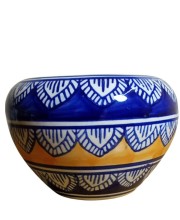 Plant Pot – Modern Ceramic Planter with Drainage Hole & Saucer – Indoor Flower Pot for Houseplants, Succulents, Herbs – Stylish Minimalist Home & Office Décor (Yllow, Medium)