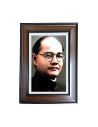 Hi Tech Sales Netaji Subhas Chandra Bose Polystyrene Photo Frame for Wall Decor Home, Office, and Temple - Printed Photo, Pack of 1