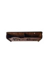 Hitech Sales Beautiful Designer Home Side Key Stand Wooden Wall Shelf Keyholder with Mobile Holder for Wall Stylish for Living Room Kitchen,Door Entrance,Size-Standard,Color-Brown (with 5 Keys Hooks)