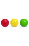 Hi Tech Sales Multicolor Plastic Cricket Balls | Lightweight and Durable Practice Balls for Kids and Adults | Indoor & Outdoor Play (Yellow, Red, Green) (Medium, 3, Count)