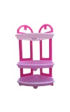 HiTechMart Plastic 3-Tier Corner Shelf Stand for Kitchen, Bathroom, and Home Storage | Multipurpose Space-Saving Organizer