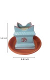 Tulsi Planter Pot with Tray for Home Balcony Indoor Outdoor Garden Decorative Durable Plastic Pot for Holy Basil Plant