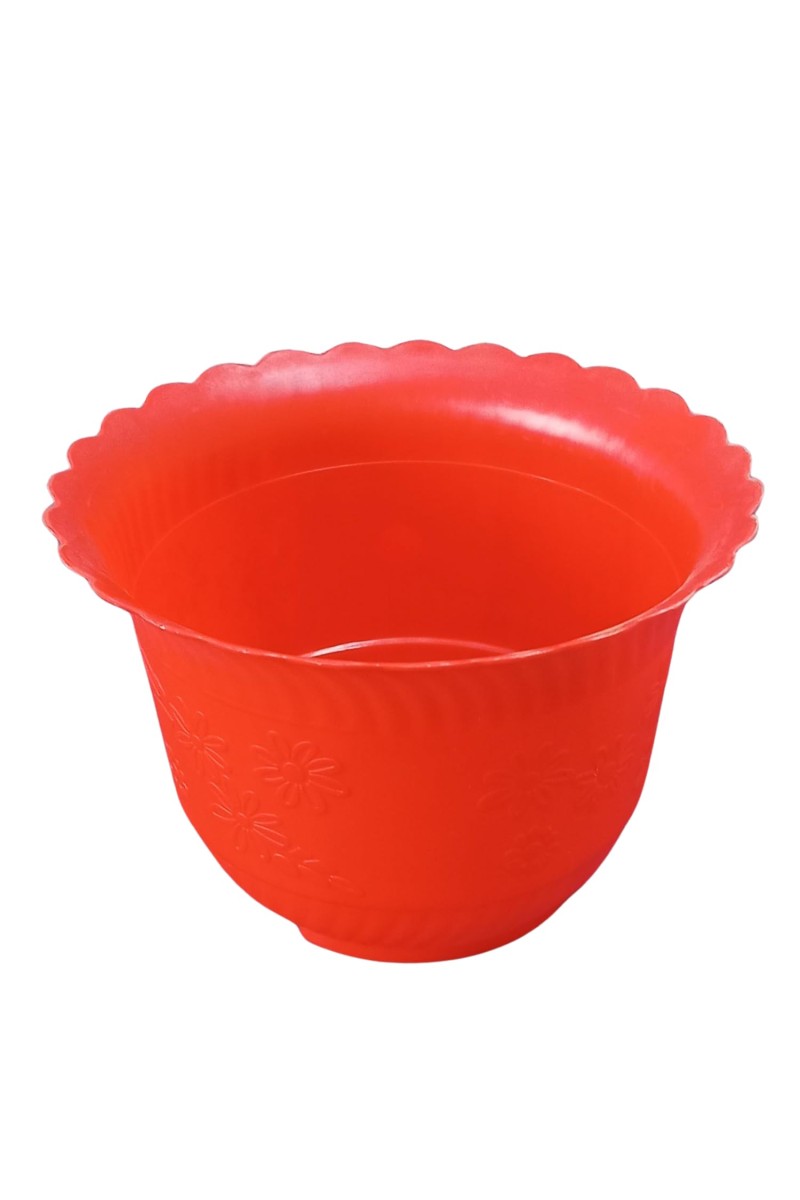 HiTechMart Medium Flower Pots (6''H x 9''W) – Stylish Planters with Drainage for Indoor & Outdoor Plants, Succulents, and Herbs (1)