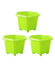 HiTechMart Small Flower Pots (5 H x 6 W) - Decorative Planters for Indoor & Outdoor Use - Perfect for Succulents, Herbs, and Small Plants (Green)