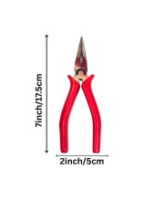 Long Nose Pliers – Precision Needle Nose Plier with Red Grip for DIY, Craft, Electrical & Repair Work Long Nose Pliers – Precision Needle Nose Plier with Red Grip for DIY, Craft, Electrical & Repair Work