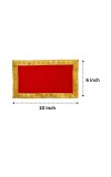 Velvet Pooja Cloth | Bhakti Lehar, Plain Altar Cloth for God Idols, Home Mandir, Temple and Pooja Ghar (10X6)