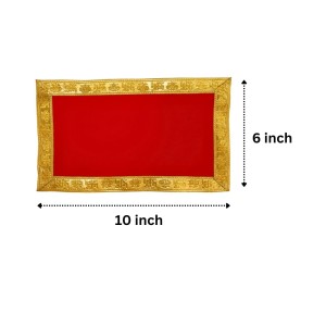 Velvet Pooja Cloth | Bhakti Lehar, Plain Altar Cloth for God Idols, Home Mandir, Temple and Pooja Ghar (10X6) Velvet Pooja Cloth | Bhakti Lehar, Plain Altar Cloth for God Idols, Home Mandir, Temple and Pooja Ghar (10X6)