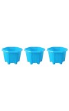 HiTechMart Small Flower Pots (5 H x 6 W) - Decorative Planters for Indoor & Outdoor Use - Perfect for Succulents, Herbs, and Small Plants (Sky)
