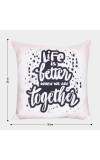 Home Beautiful White Polyester Cushion