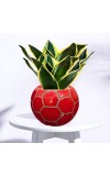 Red Ceramic Flower Pot for Indoor Plants | Handcrafted Decorative Plant Pot for Home, Office & Table Decor (only Pot)