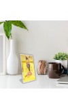 Car Desk/Table Top Shri Premanand Govind Sharan Ji Maharaj Acrylic L-Style Photo Stand - 5x7 Inches, Compact And Stylish Spiritual Display (F6695)