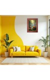 Lord Vishnu Narsinha Avatar Photo Frame Religious Wall & Table Decor Frame | Lord Vishnu Narsinha Avatar Spiritual Photo Frame For Home, Temple & Office | Decorative Hindu God & Goddess
