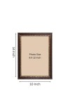 Elegant Brown & Golden Decorative Photo Frame for Wall & Table | Empty Picture Frame for Painting, Certificate, Poster, or Photo Display | Classic Vintage Look – Durable Synthetic Wood Finish