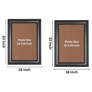 Set of 2 Black Photo Frames for Wall & Table Décor – Sleek Modern Empty Picture Frames for Home & Office, Display Portrait or Landscape Orientation (2, 22x18)