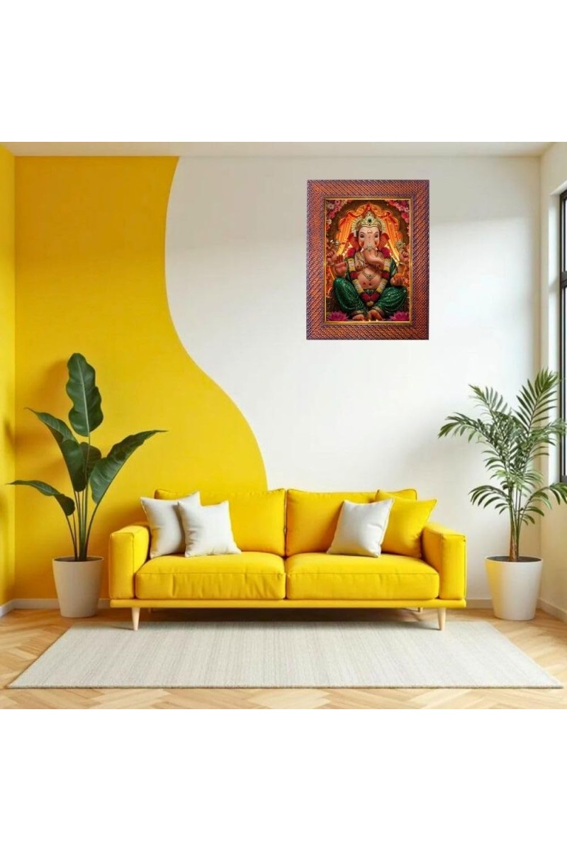 Lord Shiva Maa Parvati Photo Frame 19X23 Inch Religious Wall & Table Decor Frame | Lord Shiva Maa Parvati Spiritual Photo Frame For Home, Temple & Office | Decorative Hindu God & Goddess Frame (Pa