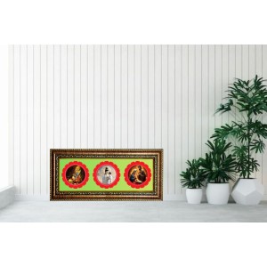 Lord Tirupati, Buddha, Jesus Photo Frame - 8x14 Inch Brown Wooden Frame | Hindu Gods Wall Decor For Home & Office