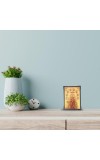 Hitech Sales Hindu Goddess Maa Dura Gold Plated Wooden Laminated Photo Frame 5x7 Inch Decorative Frame for Home, Office, and Temple