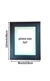 Classic Black Wooden Photo Frame with White Mount | Tabletop & Wall Hanging | Glass Front Display for Photos, Certificates & Artwork (5x7inch) (Black)