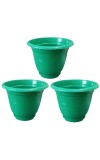 Medium Flower Pots (7''H x 10.5''W) – Decorative Planters with Drainage for Indoor & Outdoor Plants, Succulents, and Herbs (3)