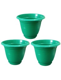Medium Flower Pots (7''H x 10.5''W) – Decorative Planters with Drainage for Indoor & Outdoor Plants, Succulents, and Herbs (3)