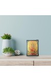 Hitech Sales Hindu Goddess Maa Durga Gold Plated Wooden Laminated Photo Frame 5x7 Inch Decorative Frame for Home, Office, and Temple