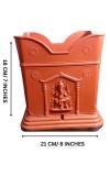 Plastic Tulsi Pot for Home | Durable & Weatherproof | Traditional Planter for Holy Basil (Tulsi) | Indoor & Outdoor Use | Decorative Plant Pot (Medium)