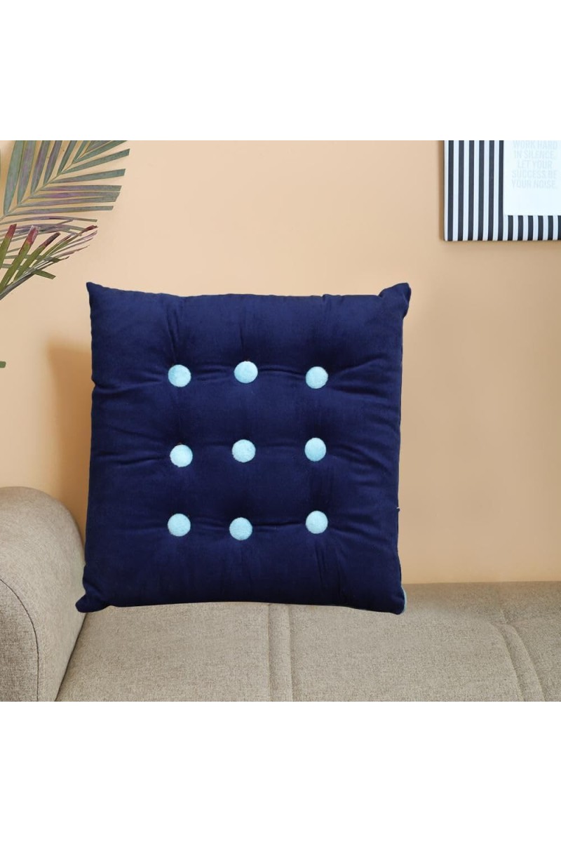 Home Beautiful Blue Polyester Cushion