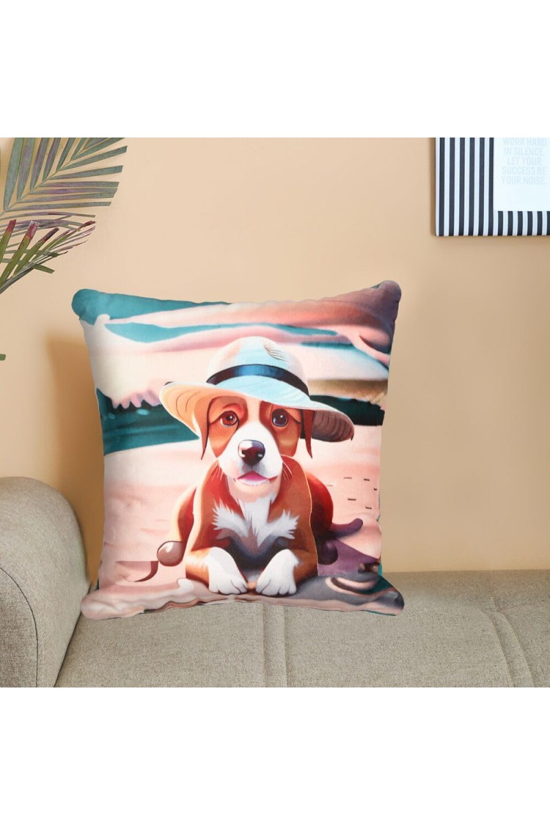 Home Beautiful Peach Microfiber Cushion